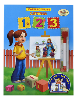 Paperback Learn to Write Catholic 123 [With Dry Erase Marker] Book