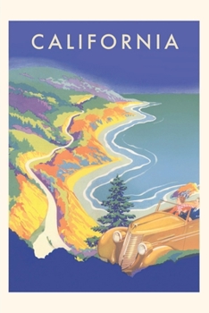 Paperback Vintage Journal California Travel Poster Book