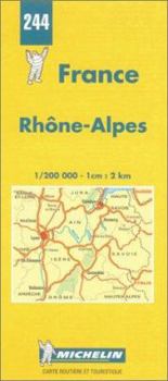 Map Michelin Rhone-Alpes, France Map No. 244 (Michelin Maps & Atlases) [French] Book