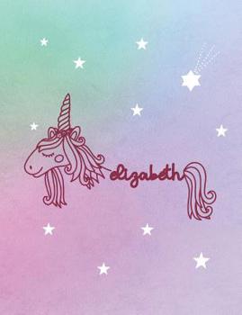 Paperback Elizabeth: Unicorn Name Notebook Book