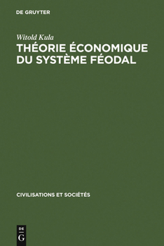 Hardcover Théorie économique du système féodal [French] Book
