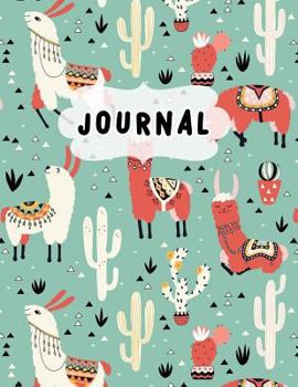 Paperback Journal: Llama Journal Cute Llama Cacti Sketchbook Notebook Diary for Adults Kids Blank Pages for Drawing Sketching Doodling La Book