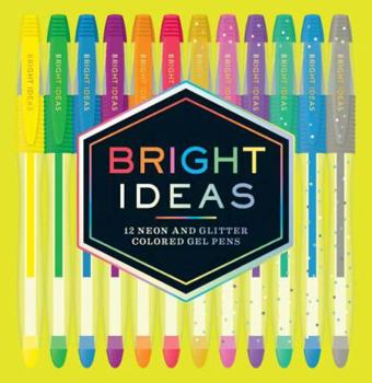 Product Bundle Bright Ideas Neon and Glitter Colored Gel Pens: 12 Colored Pens Book