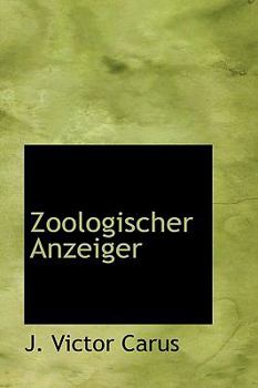 Hardcover Zoologischer Anzeiger Book