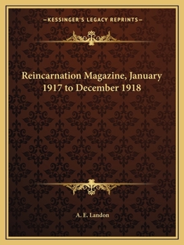 Paperback Reincarnation Magazine, January 1917 to December 1918 Book