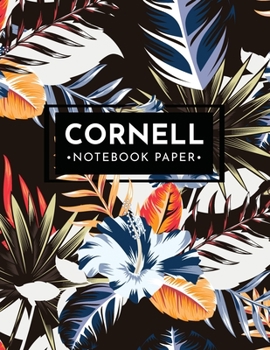 Paperback Cornell Notebook Paper: an Amazing Floral Print - Large Cornell Notes Paper Notebook for High School, College and University Students Book