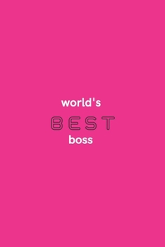 Paperback World's Best Boss: Medium Lined Notebook/Journal for Work, School, and Home Funny Hot Pink Book