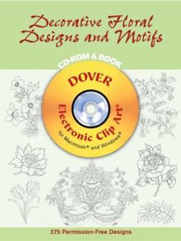 Paperback Decorative Floral Designs and Motifs [With CDROM] Book