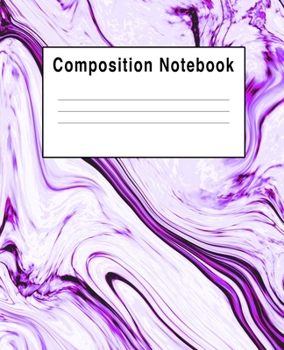 Composition Notebook: Abstract Art Swirls Purple