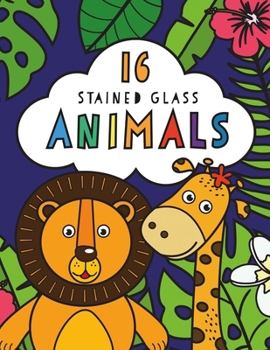 Paperback Stained Glass Coloring Animals Book