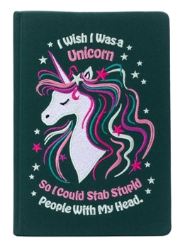 Hardcover I Wish I Was a Unicorn Embroidered Journal Book