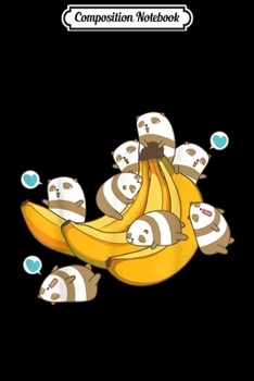 Composition Notebook: Japanese Kawaii Anime Cute Panda With Banana Journal/Notebook Blank Lined Ruled 6x9 100 Pages