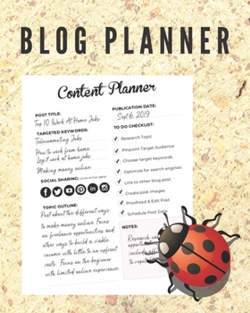 Paperback Blog Planner: If you want to be consistent - you've got to plan your blog content. Book