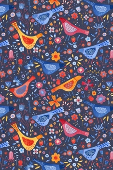 Notes: A Blank Lined Journal with Birds in a Garden at Night Cover Art