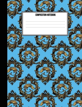 Composition Notebook: 7.44" x 9.69" | 120 WIde Ruled Sheets| Softbound|Goth|Mermaid|Dark|Unique