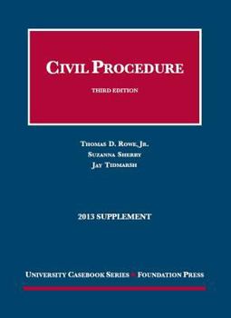 Paperback Civil Procedure 3D, 2013 Supplement Book