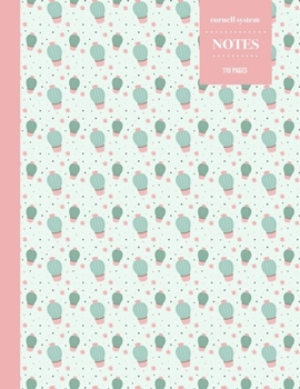 Cornell System Notes 110 Pages: Cactus Notebook for Professionals and Students, Teachers and Writers | Succulent Llama Pattern