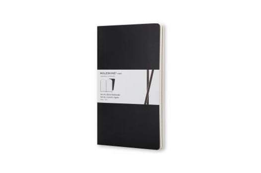 Diary Moleskine Volant Notebook (Set of 2 ), Large, Ruled, Black, Soft Cover (5 X 8.25) Book
