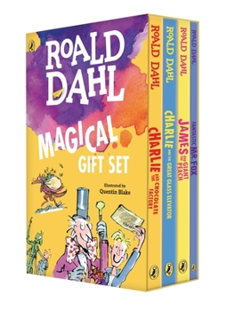 Paperback Roald Dahl Magical Gift Boxed Set (4 Books): Charlie and the Chocolate Factory, James and the Giant Peach, Fantastic Mr. Fox, Charlie and the Great Gl Book