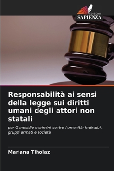 Paperback Responsabilità ai sensi della legge sui diritti umani degli attori non statali [Italian] Book