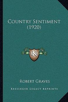 Paperback Country Sentiment (1920) Book