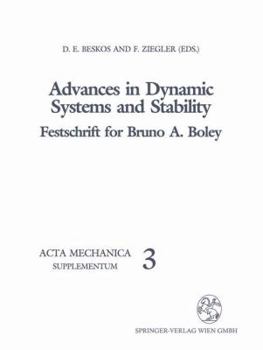 Paperback Advances in Dynamic Systems and Stability: Festschrift for Bruno A. Boley Book
