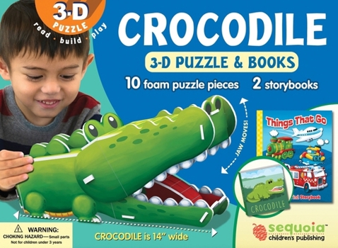 Hardcover Crocodile: Wildlife 3D Puzzle and Books [With Book(s)] Book