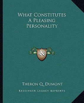 Paperback What Constitutes A Pleasing Personality Book