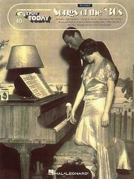 Paperback Songs of the '30s: E-Z Play Today Volume 40 Book