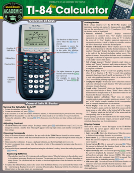 Misc. Ti 84 Plus Calculator: A Quickstudy Laminated Reference Guide Book