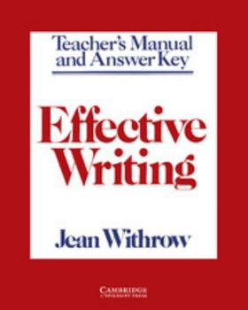 Paperback Effective Writing Teacher's Manual: Writing Skills for Intermediate Students of American English Book