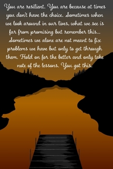 Inspire Notebook - Resiliance Cover Message - Blank Lined Paper