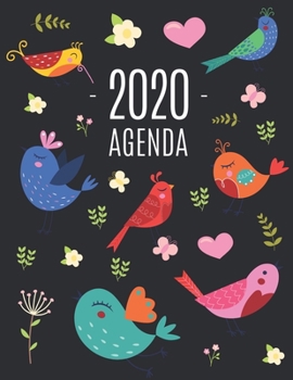 Paperback Oiseau Agenda 2020: Planificateur Mensuel - Janvier ? D?cembre 2020 - Pour l'Organisation ? la Maison ou au Bureau [French] Book