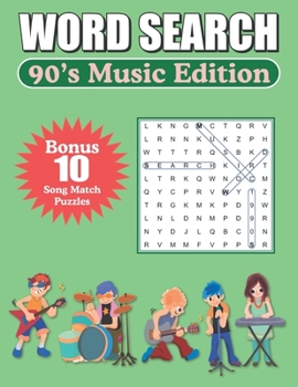 Paperback Word Search 90's Music Edition: Large Print Word Find Puzzles [Large Print] Book
