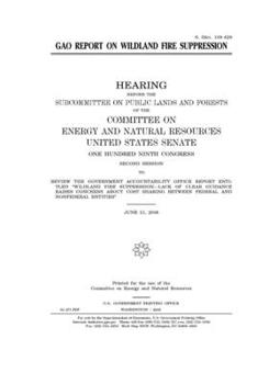 GAO report on wildland fire suppression