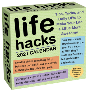 Calendar Life Hacks 2021 Day-To-Day Calendar Book