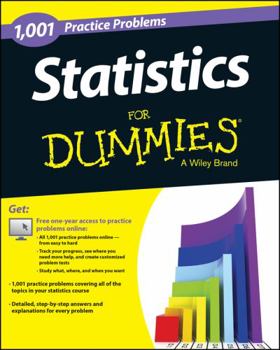 Paperback Statistics: 1,001 Practice Problems for Dummies Book