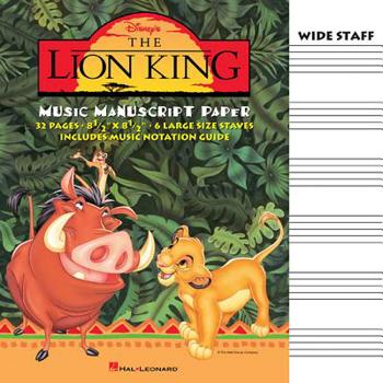 Paperback The Lion King Manuscript Paper Book