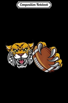 Composition Notebook: Wildcat Holding American Football Ball  Journal/Notebook Blank Lined Ruled 6x9 100 Pages