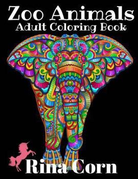 Paperback Zoo Animals Adult Coloring Book: Majestic Animal Illustrations for Creative Fun Book