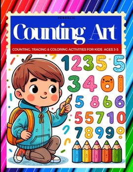 Paperback Counting Art: Counting, Tracing & Coloring activity book for kids Ages 3-5 Book