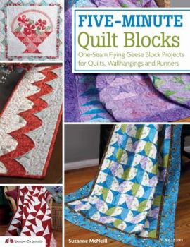 Paperback Five-Minute Quilt Blocks: One-Seam Flying Geese Block Projects for Quilts, Wallhangings and Runners Book