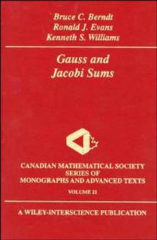 Hardcover Gauss and Jacobi Sums, vol 21 Book
