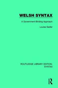 Paperback Welsh Syntax: A Government-Binding Approach Book