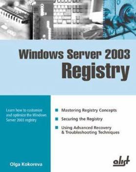 Paperback Windows Server 2003 Registry Book