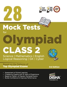 Paperback 28 Mock Test Series for Olympiads Class 2 Science, Mathematics, English, Logical Reasoning, GK & Cyber 3rd Edition Book