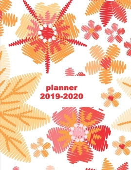 Paperback Planner 2019-2020: A beautiful flowery Weekly &Monthly 2019-2020 Planner Book