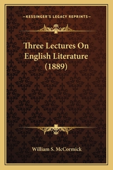 Three Lectures on English Literature