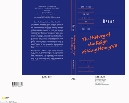 Paperback Bacon: The History of the Reign of King Henry VII and Selected Works Book