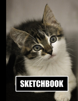 Sketchbook: Cute Cat Cover Design | White Paper | 120 Blank Unlined Pages | 8.5" X 11" | Matte Finished Soft Cover